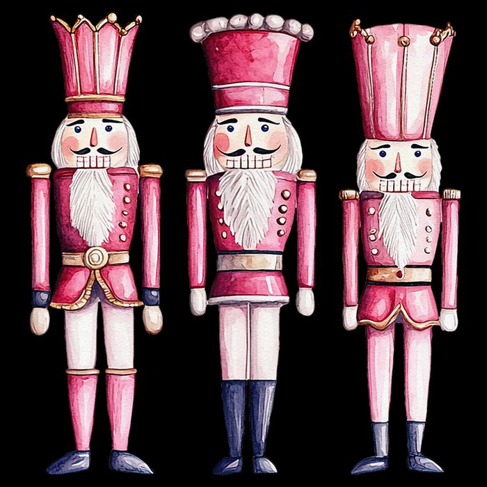 Cute Preppy Pin.K Nutcracker Squad Merry Christmas Pajamas Drawstring Bag