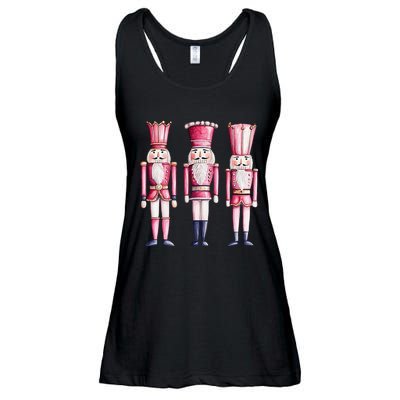 Cute Preppy Pin.K Nutcracker Squad Merry Christmas Pajamas Ladies Essential Flowy Tank