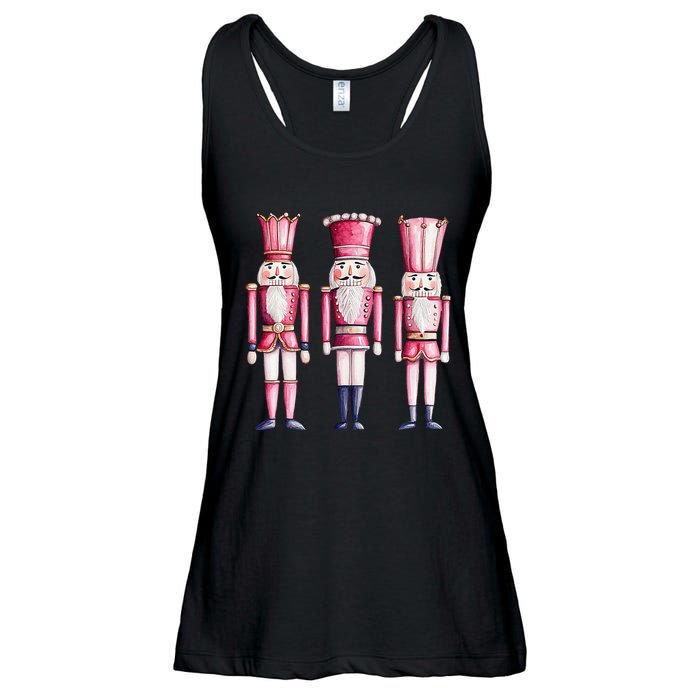 Cute Preppy Pin.K Nutcracker Squad Merry Christmas Pajamas Ladies Essential Flowy Tank