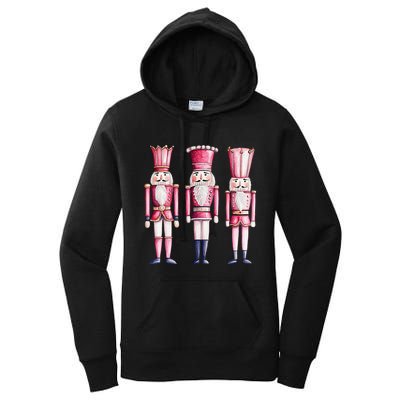 Cute Preppy Pin.K Nutcracker Squad Merry Christmas Pajamas Women's Pullover Hoodie