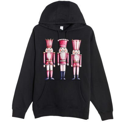 Cute Preppy Pin.K Nutcracker Squad Merry Christmas Pajamas Premium Pullover Hoodie