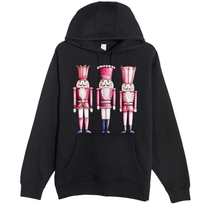 Cute Preppy Pin.K Nutcracker Squad Merry Christmas Pajamas Premium Pullover Hoodie