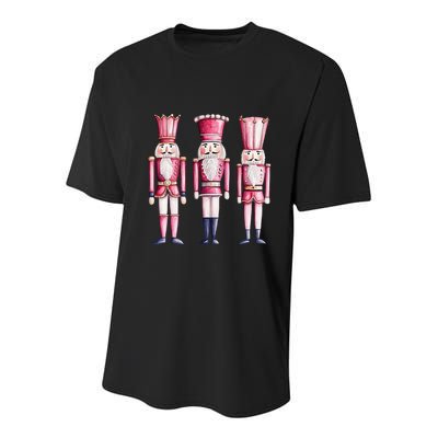 Cute Preppy Pin.K Nutcracker Squad Merry Christmas Pajamas Youth Performance Sprint T-Shirt