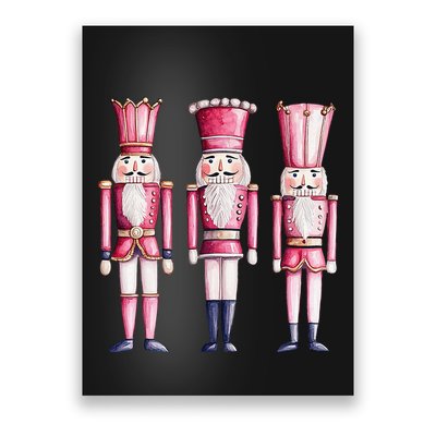 Cute Preppy Pin.K Nutcracker Squad Merry Christmas Pajamas Poster
