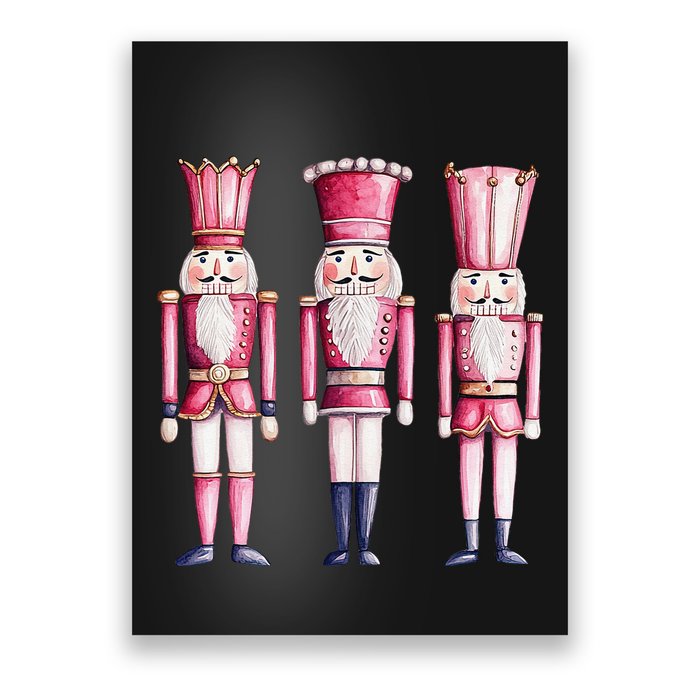 Cute Preppy Pin.K Nutcracker Squad Merry Christmas Pajamas Poster