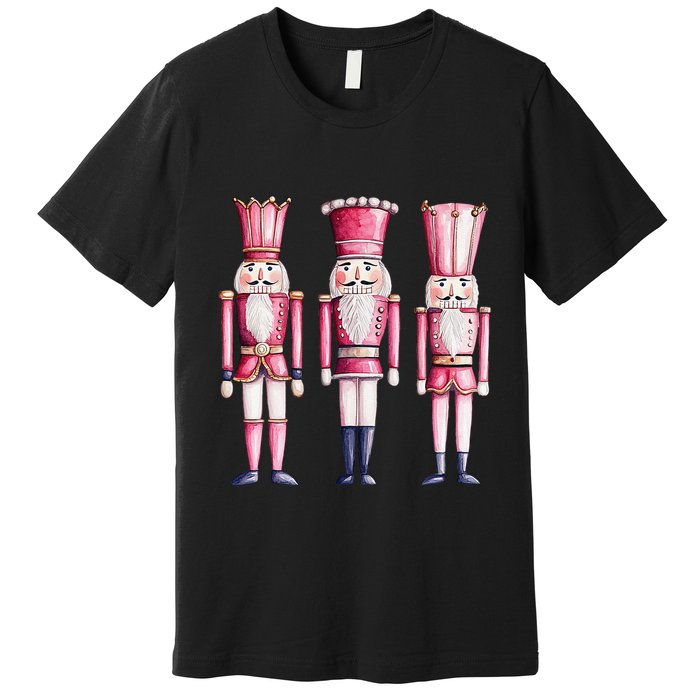 Cute Preppy Pin.K Nutcracker Squad Merry Christmas Pajamas Premium T-Shirt