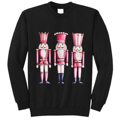 Cute Preppy Pin.K Nutcracker Squad Merry Christmas Pajamas Tall Sweatshirt