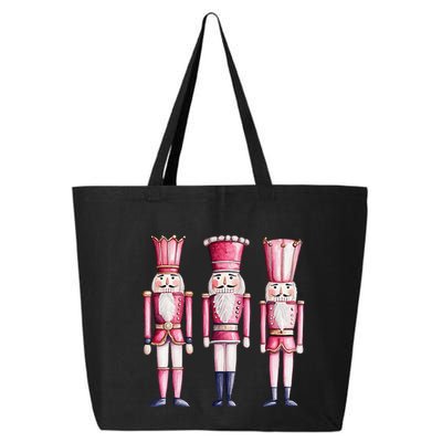Cute Preppy Pin.K Nutcracker Squad Merry Christmas Pajamas 25L Jumbo Tote