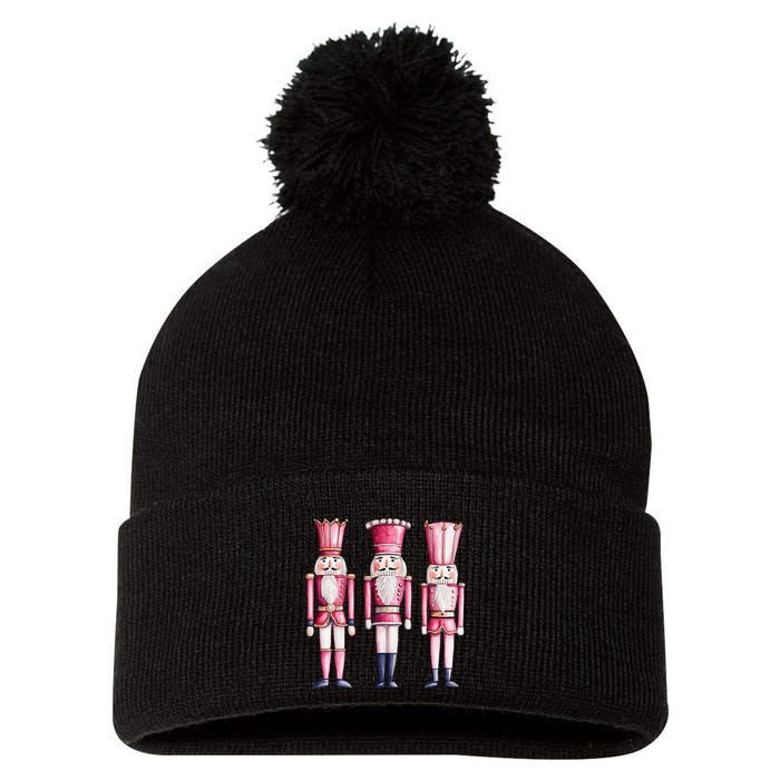 Cute Preppy Pin.K Nutcracker Squad Merry Christmas Pajamas Pom Pom 12in Knit Beanie