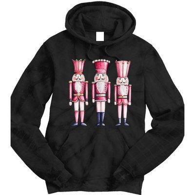 Cute Preppy Pin.K Nutcracker Squad Merry Christmas Pajamas Tie Dye Hoodie