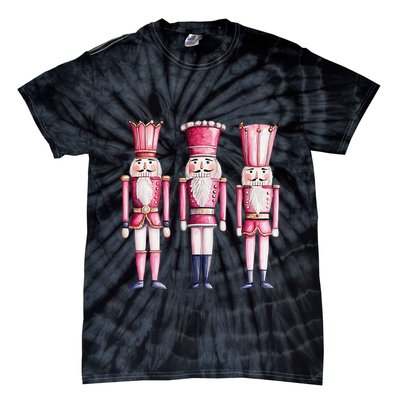 Cute Preppy Pin.K Nutcracker Squad Merry Christmas Pajamas Tie-Dye T-Shirt