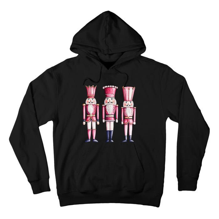 Cute Preppy Pin.K Nutcracker Squad Merry Christmas Pajamas Tall Hoodie