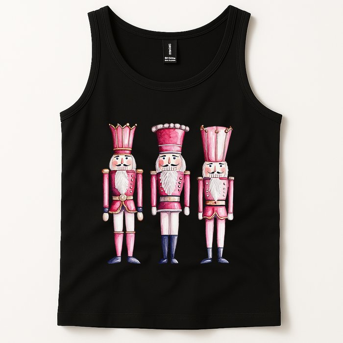 Cute Preppy Pin.K Nutcracker Squad Merry Christmas Pajamas Tank Top