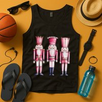 Cute Preppy Pin.K Nutcracker Squad Merry Christmas Pajamas Tank Top