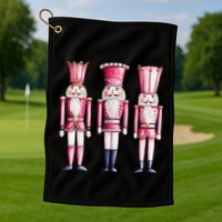 Cute Preppy Pin.K Nutcracker Squad Merry Christmas Pajamas Golf Towel