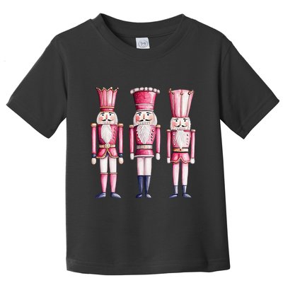 Cute Preppy Pin.K Nutcracker Squad Merry Christmas Pajamas Toddler T-Shirt