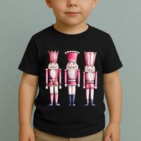 Cute Preppy Pin.K Nutcracker Squad Merry Christmas Pajamas Toddler T-Shirt