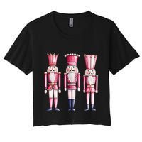 Cute Preppy Pin.K Nutcracker Squad Merry Christmas Pajamas Crop Top