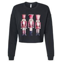 Cute Preppy Pin.K Nutcracker Squad Merry Christmas Pajamas Cropped Pullover Crew
