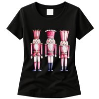 Cute Preppy Pin.K Nutcracker Squad Merry Christmas Pajamas Womens T-Shirt