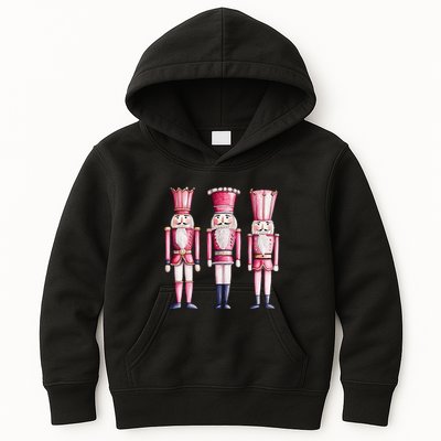 Cute Preppy Pin.K Nutcracker Squad Merry Christmas Pajamas Kids Hoodie