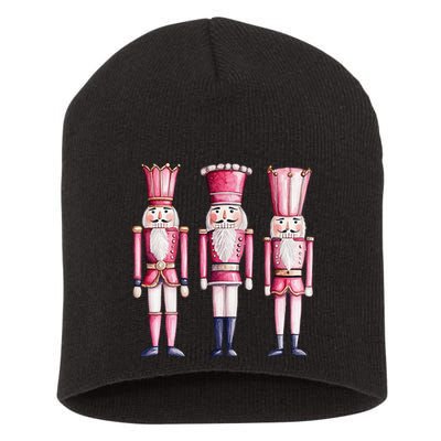 Cute Preppy Pin.K Nutcracker Squad Merry Christmas Pajamas Short Acrylic Beanie