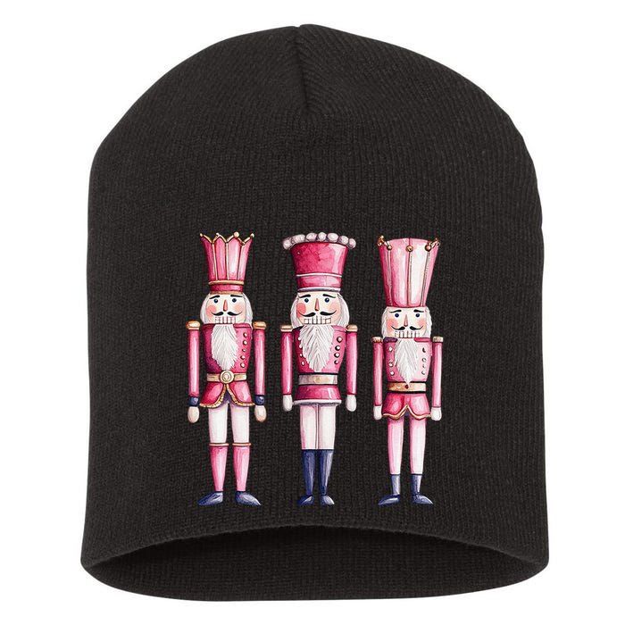 Cute Preppy Pin.K Nutcracker Squad Merry Christmas Pajamas Short Acrylic Beanie