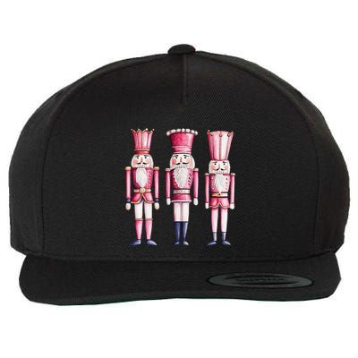 Cute Preppy Pin.K Nutcracker Squad Merry Christmas Pajamas Wool Snapback Cap
