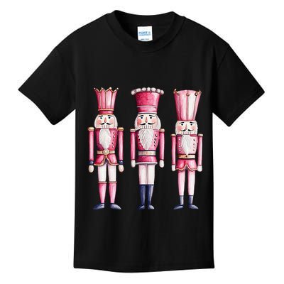 Cute Preppy Pin.K Nutcracker Squad Merry Christmas Pajamas Kids T-Shirt