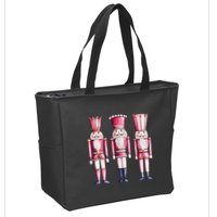Cute Preppy Pin.K Nutcracker Squad Merry Christmas Pajamas Zip Tote Bag