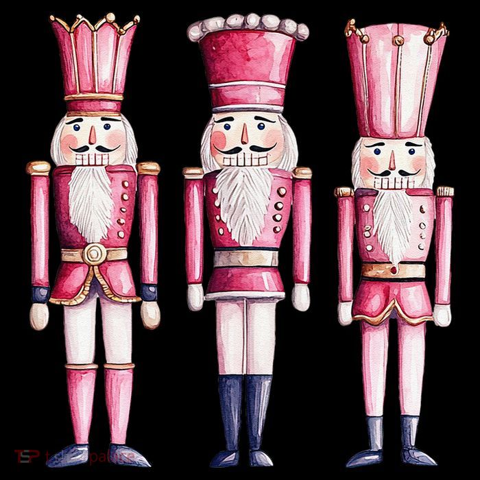 Cute Preppy Pin.K Nutcracker Squad Merry Christmas Pajamas Zip Tote Bag