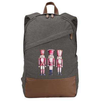 Cute Preppy Pin.K Nutcracker Squad Merry Christmas Pajamas Cotton Canvas Backpack