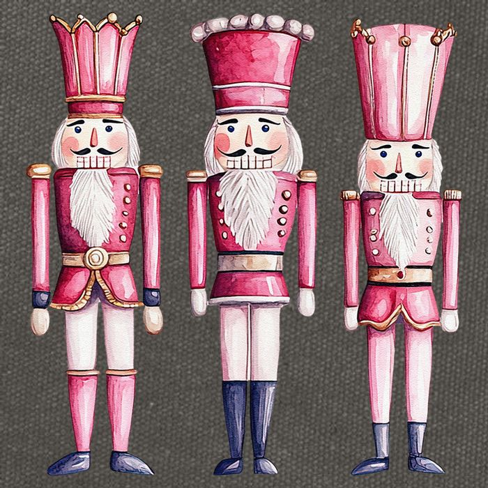 Cute Preppy Pin.K Nutcracker Squad Merry Christmas Pajamas Cotton Canvas Backpack