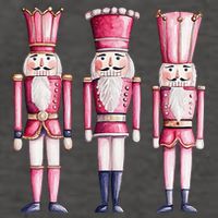 Cute Preppy Pin.K Nutcracker Squad Merry Christmas Pajamas Vector Backpack