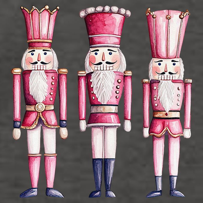 Cute Preppy Pin.K Nutcracker Squad Merry Christmas Pajamas Vector Backpack