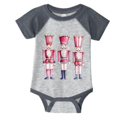 Cute Preppy Pin.K Nutcracker Squad Merry Christmas Pajamas Infant Baby Jersey Bodysuit