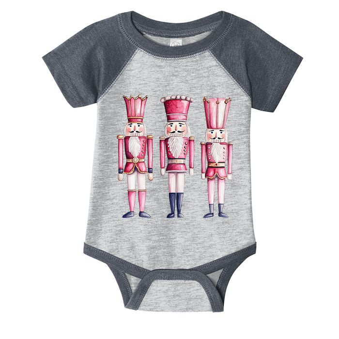 Cute Preppy Pin.K Nutcracker Squad Merry Christmas Pajamas Infant Baby Jersey Bodysuit