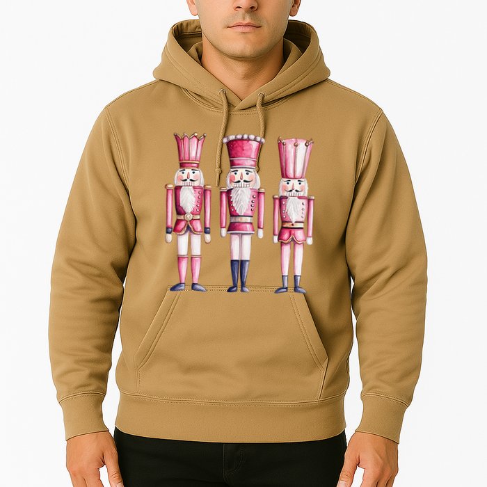 Cute Preppy Pin.K Nutcracker Squad Merry Christmas Pajamas Hoodie