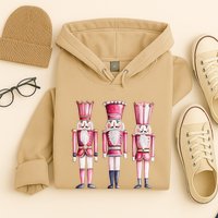 Cute Preppy Pin.K Nutcracker Squad Merry Christmas Pajamas Hoodie