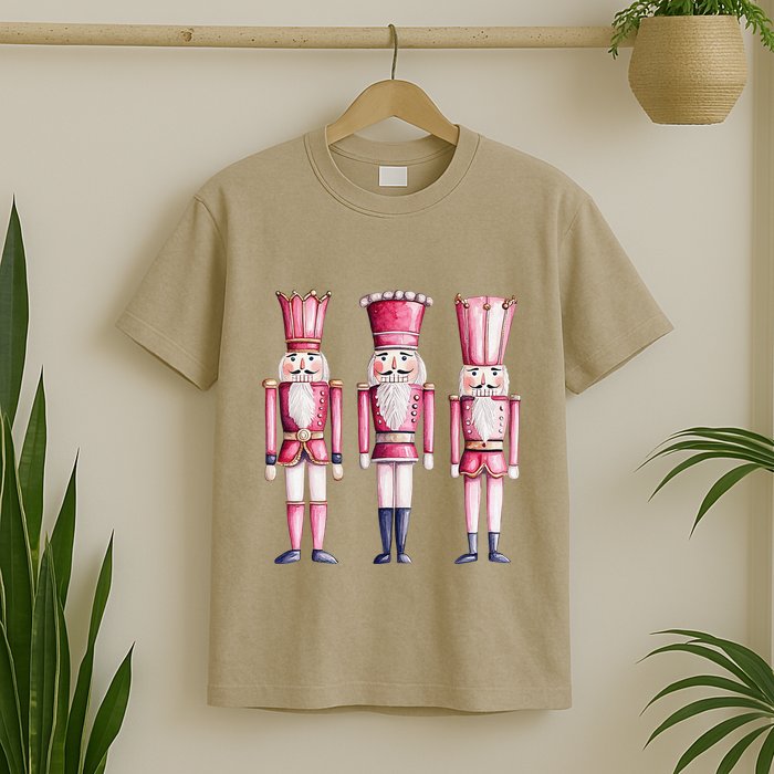Cute Preppy Pin.K Nutcracker Squad Merry Christmas Pajamas T-Shirt