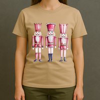Cute Preppy Pin.K Nutcracker Squad Merry Christmas Pajamas T-Shirt
