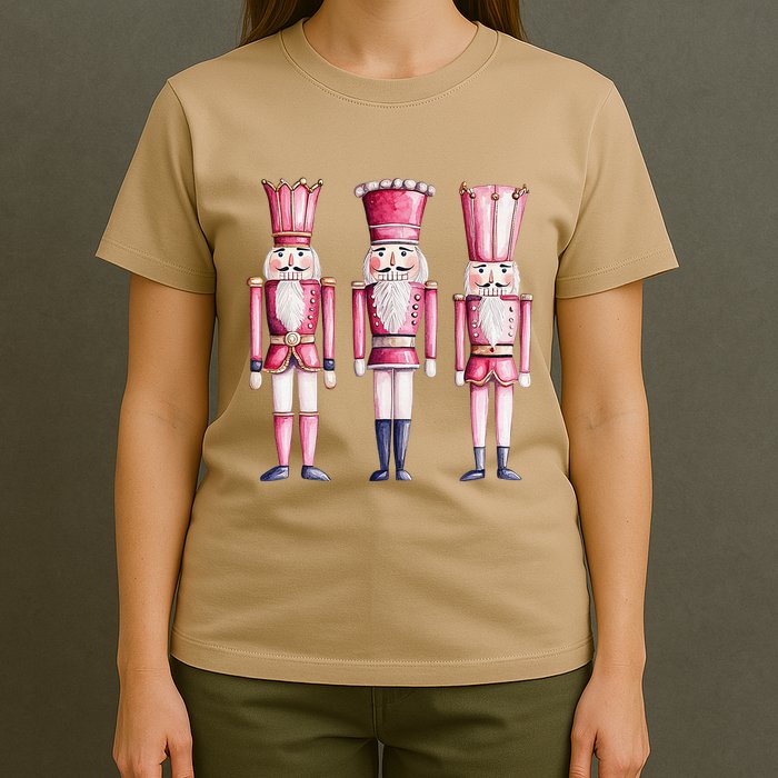Cute Preppy Pin.K Nutcracker Squad Merry Christmas Pajamas T-Shirt