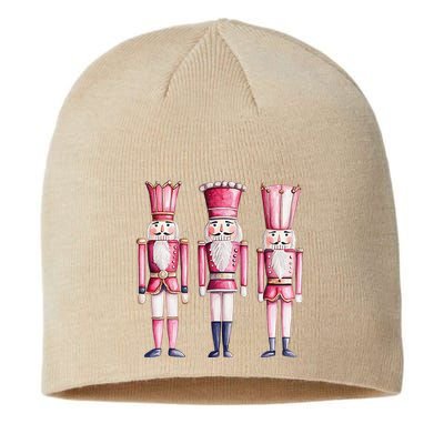 Cute Preppy Pin.K Nutcracker Squad Merry Christmas Pajamas Sustainable Beanie