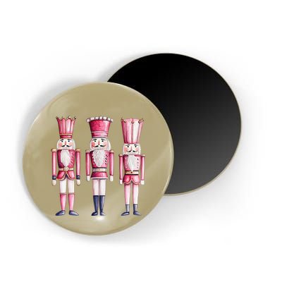 Cute Preppy Pin.K Nutcracker Squad Merry Christmas Pajamas Magnet