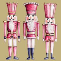 Cute Preppy Pin.K Nutcracker Squad Merry Christmas Pajamas Cooling Performance Long Sleeve Crew