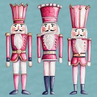 Cute Preppy Pin.K Nutcracker Squad Merry Christmas Pajamas Sueded Cloud Jersey T-Shirt