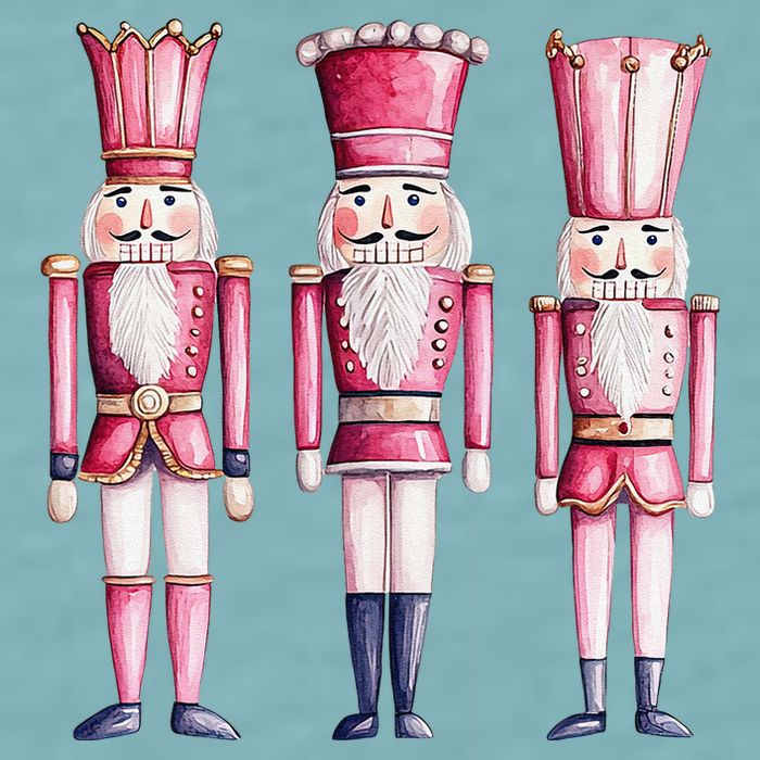 Cute Preppy Pin.K Nutcracker Squad Merry Christmas Pajamas Sueded Cloud Jersey T-Shirt