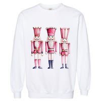 Cute Preppy Pin.K Nutcracker Squad Merry Christmas Pajamas Garment-Dyed Sweatshirt