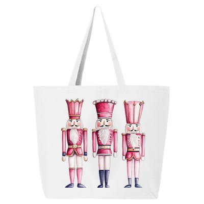 Cute Preppy Pin.K Nutcracker Squad Merry Christmas Pajamas 25L Jumbo Tote