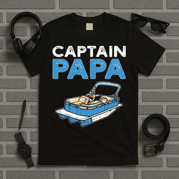 Captain Papa. Pontoon Boat Captain T-Shirt